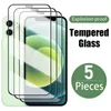 2-5pcs Full Cover Screen Protector 9H Hemdrat glas för iPhone X XR XS 11 12 13 MINI 14 15 Pro Max 6 6S 7 8 Plus SE Protective