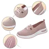 Chaussures décontractées 2024 Détails tricus baskets extérieures Slip de la femme sur la lacette femme Mesh Flats confortable CHOSE SOLE SOLE ROSE ROSE