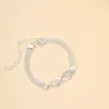 Anklets Zinc Alloy Infinity Anklet With Zircon Accents No Plating Vacation Style Daily Occasion Wear All Season Fit
