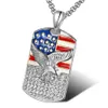 Hip Hop sieraden Gold vergulde diamant American Eagle hanger ketting