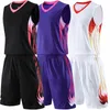 Jersey de basquete masculino define uniformes de browsback browsback kit de esportes de basquete camisas shorts de shorts rápidos seco