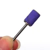 100 szt. Schuren Cap Pasme Voor Elektrische Manicure 180/120/80 Schuurbanden Sand Cap Purple Pierścień Pierścień
