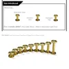 20Pcs Plane Brass Screw Rivets DIY Craft Leather Bag Accessories Stud Screw Nail Belt Fasteners Buckles Photo Album Books Spike