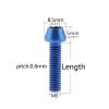 Xingxi Titanium Ti Bolt M5X9 16 18 20 25 30 35 40 45 50 55 Vis de tête conduite 60 mm pour la tige du vélo