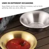 Dinnerware Sets 3 Pcs Western Restaurant Steak Sauce Small Storage Containers Metal Bowls Stainless Steel Reusable Condiment Mini