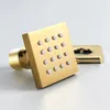 Bathroom Gold LED Concealed LCD Digital Shower Set Hot Cold Mixer Value Brass Thick Shower Head Two Type 3 Way Bath Faucet