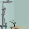 Gray Digital Bathroom Shower Sets Fancy Bathtub Faucet Thermostatic Bathroom Shower Faucent Wall-mounted Rain Brass Shower Set