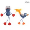 2 pezzi/set multicolore rana uccello gatto giocattolo carino giocattoli interattivi giocattolo peluche giocattolo artificiale gettoni giocattolo giocattolo creativa forniture per animali domestici