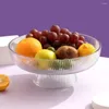 Utensílios de jantar tigela de vidro tigelas decorativas para divertir sobremesas de sobremesas Crystal Fruit Plate Salad bebê