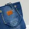 Luxus Jeans Tasche Tasche Handtasche Mode Denim Blue Chain Umhängetasche Einkaufstasche Designertasche Unterarmtasche große Kapazität Verbundbeutel Brieftasche Handtasche