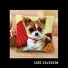 Animal Series Latch Hook Rug Kits Dogs 3D Segment Embroidery Pillow Wool Cross Stitch Carpet Embroidery DIY Latch Hook Pillow