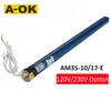 A-OK AM35-10/17 Motor tubular rolante, motor tubular de 120V/230V, RF433, trabalha para tubular de 40 mm/45mm/47 mm/50mm, para persianas de persianas do rolamento obturador