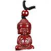 Figurines décoratives Natural Red Cinnabar Baobao Maitreya Bouddha Pendant Man Femme Purple Gold Sand Colon de style chinois Gift de style chinois