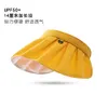 Sun Women in Summer, UV Protection, Protection for Face Covering, Large Brimmed Foldable Shell Hat, Empty Top Sun Hat