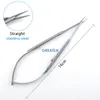 12,5cm/14cm/16cm/18cm Castroviejo Solter de agulha com trava reta/curva Grampo de agulha Ophthalmic Instrument 1pcs