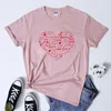 Romantyczna walentynkowa miłość serce Tshirt Vintage Femme Walentynki Koszulka moda Kobiety Kobiety Motywacyjne 240410