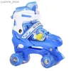 Pattini a rulli in linea ragazzi ragazzi pattini per bambini bambini pattini pattini con 4 ruote 2 scarpe rowskating sneaker a quad regolabili y240410