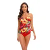 Frauen Badebekleidung floral bedrucktes Tankini Topin zwei Stücke Sport für Frauen Badeanzug Vintage Badeanzug Frauen Pool Kee