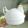 Tragbare haltbare Hühnerform Eier -Dampfkessel 4 Eier Kochgeräte Mikrowellenofen Kochgeschirr Küchenkocher Lieferungen