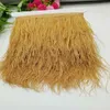 Beatiful 10Yard White Natural Ostrich Feather Ribbon, Length 8-10cm Feather Trim Fringe DIY Costumes Sewing Clothing Accessories