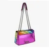 Regenbogen Frauenhandtasche Spleiß Kette Handheld ein Umhängetasche Crossbody Eagle Headbag Lion Ridge