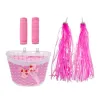 1 Set Bike Front Handlebar Basket + Retro Tassel