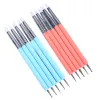 5st Manicure Tools Double-Ends Point Drill Silicone Pen Dual Soft Pottery Clay Tool Two Head Craft Tool Carving Pennor