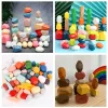 Bambini in legno gemme in pietra di bilancia elementi costruzioni educative giocattoli creativi in stile nordico gioco di gioco arcobaleno giocattoli in legno regalo