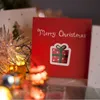12pcsメリークリスマスグリーティングカード新年ギフトカードクリスマスポストカードナビダッド2024クリスマスパーティー用品ノエル装飾