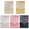 10pcs/set Laser Cut Glitte Rose Wedding Invitations Card Invite Envelopes with Rhinestone Kit Bridal Shower Engagement Party Sup