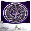 Viking Tomahawk Art Circular Tapestry Wall Hanging Bohemian Hippie Tarot Witchcraft Living Room Bedroom Home Decoration