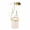 1pcs Metal rotating fine-tuning angel/elk/snowflake and other patterns candle tea lamp holder multi-shape romantic decoration