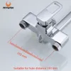 MYNAH Shower Faucet 2 Functions Wall Mounted Bathtub Mixing Valve Faucet Mixer Tap Zinc Alloy Chrome Plated Bathroom