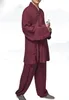 Unisex Summerspring Budist keşiş üniformaları Budizm Lohan Arhat Shaolin Dövüş Sanatları Giyim Kahverengi/Yeşil/Mavi/Kırmızı