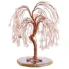 Mini Crystals Money Poney Tree Drut zawinięty w Agat Baza Chakra ametyst kamień szlachetny feng shui drzewa do dekoracji domowej