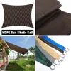 Tjockna HDPE Coffee Arcrectangle Shade Net Net Outdoor Sun Shade Sail Garden Terrace Canopy Swimming Canopy Tent Car Awising