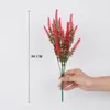 装飾的な花人工花プラスチックラベンダーホームウェディングガーデンデコレーションブライダルブーケポシングプロップ