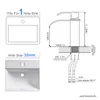 ROVATE Bathroom Basin Faucet Waterfall Deck Mounted Cold and Hot Water Mixer Tap Brass Chrome Vanity Vessel Sink Crane