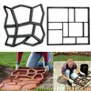 DIY Plastic Pather Maker плесень вручную проложить цементные кирпичные плесени сад Каменная дорога бетонные формы тротуар для сада дома