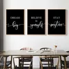 Black Minimalist Inspiring Quotes Canvas Peinture Modern Wall Decorative Affiches salon Bureau Art Picture Home Decoration