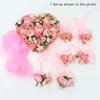 1 Set Artificial Flower Wedding Decor Kit Романтический шелковый фальшивый роз розовый пион цветочный день Святого Валентина фестиваль подарки