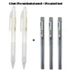 2+3PCS Przezroczyste 0,5 mm 0,7 mm Automatyczny mechaniczny ołówek Szkic Pisanie ołówka biuro szkolne