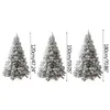 European Modern Artificial Cedar Encrypted Christmas Tree New White Snow Flocking Pvc Christmas Tree Scene Layout Ornament