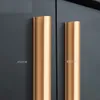 Modern Cupboard Cabinet Knob Drawer Kitchen Handle Long Zinc Alloy Silver Black Gold Closet Dresser Hardware Dooroom Pull