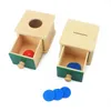 Montessori Sensory Toys Object Poleganie trwałe z tacą umiejętności życiowe zabawki ręcznie edukacyjne materiały zabawkowe nauczanie pomocy przedszkola