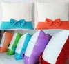 Bowknot Pillow Case Personalized Sublimation DIY Sofa Cushion Cover el Bedroom Decoration 4040cm9925014