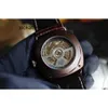 Für Herren Mechanical Watch Luxus Automatische Bewegung Sapphire Mirror 44 mm importiertes Leder -Uhrband -Marke Italien Sport Armbanduhren