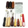 Professional Leather Craft Tool Kit Hand Stitching Stitching Punch Awl Wax Thread Scissors Set Leather Sewing Accessories Set