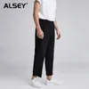 Alsey Miyake高品質のメンズプリーツパンツルーズワイドレッグパンツ秋のストレートカジュアルパンツウエスタン2023トレンディ服240326