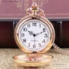 Pocket Watches Clamshell Womens Vintage Quartz Pocket High Quality Luxury Vintage Pendant Clock Chain Pocket Womens Gift Y240410